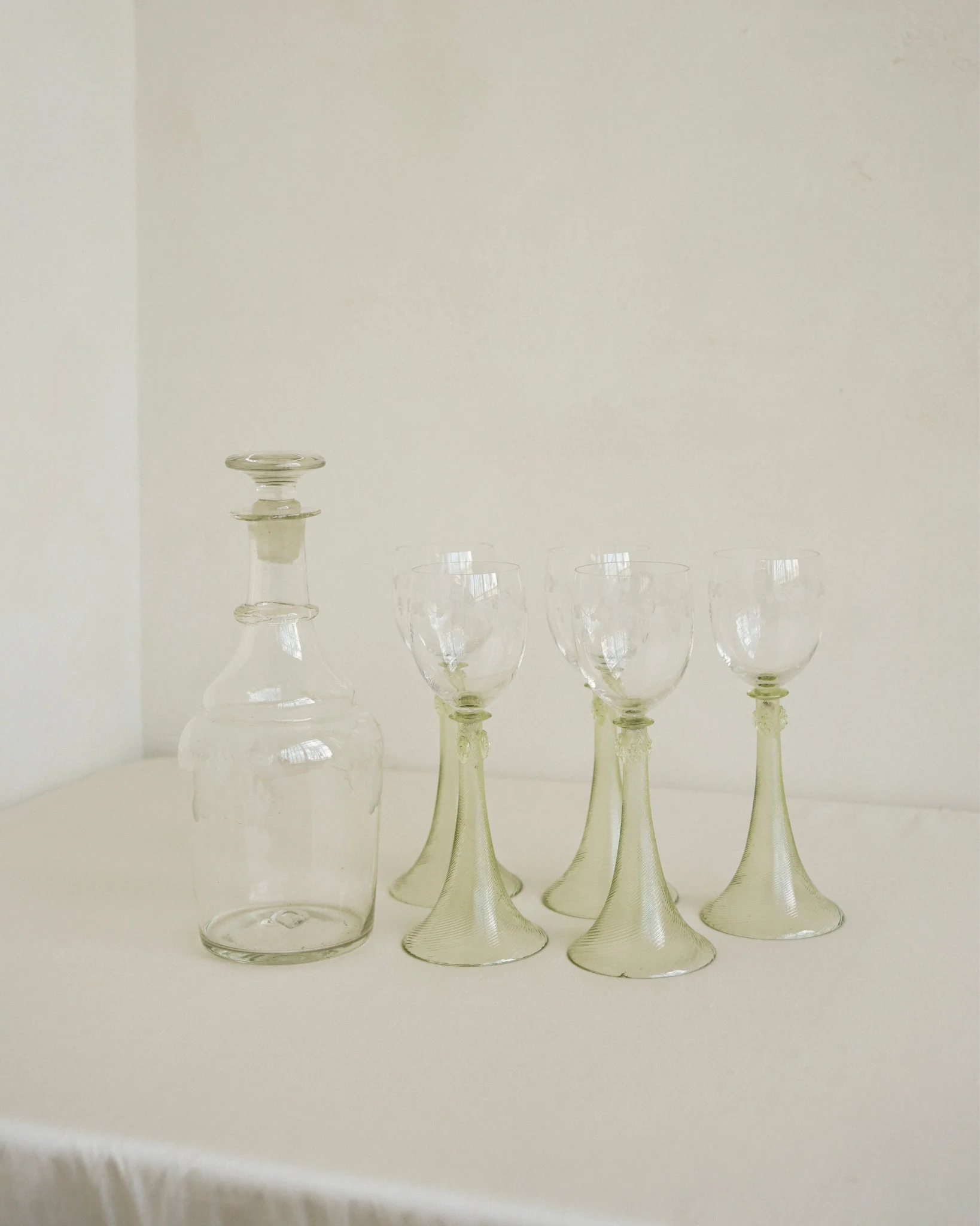 Green Stem Decanter Set