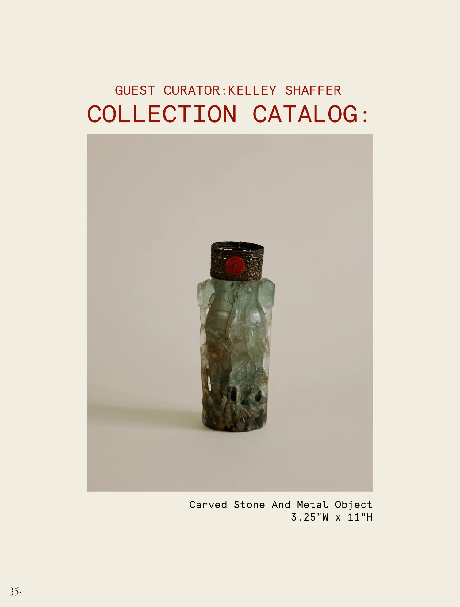 Carved Stone Vessel - Image 5