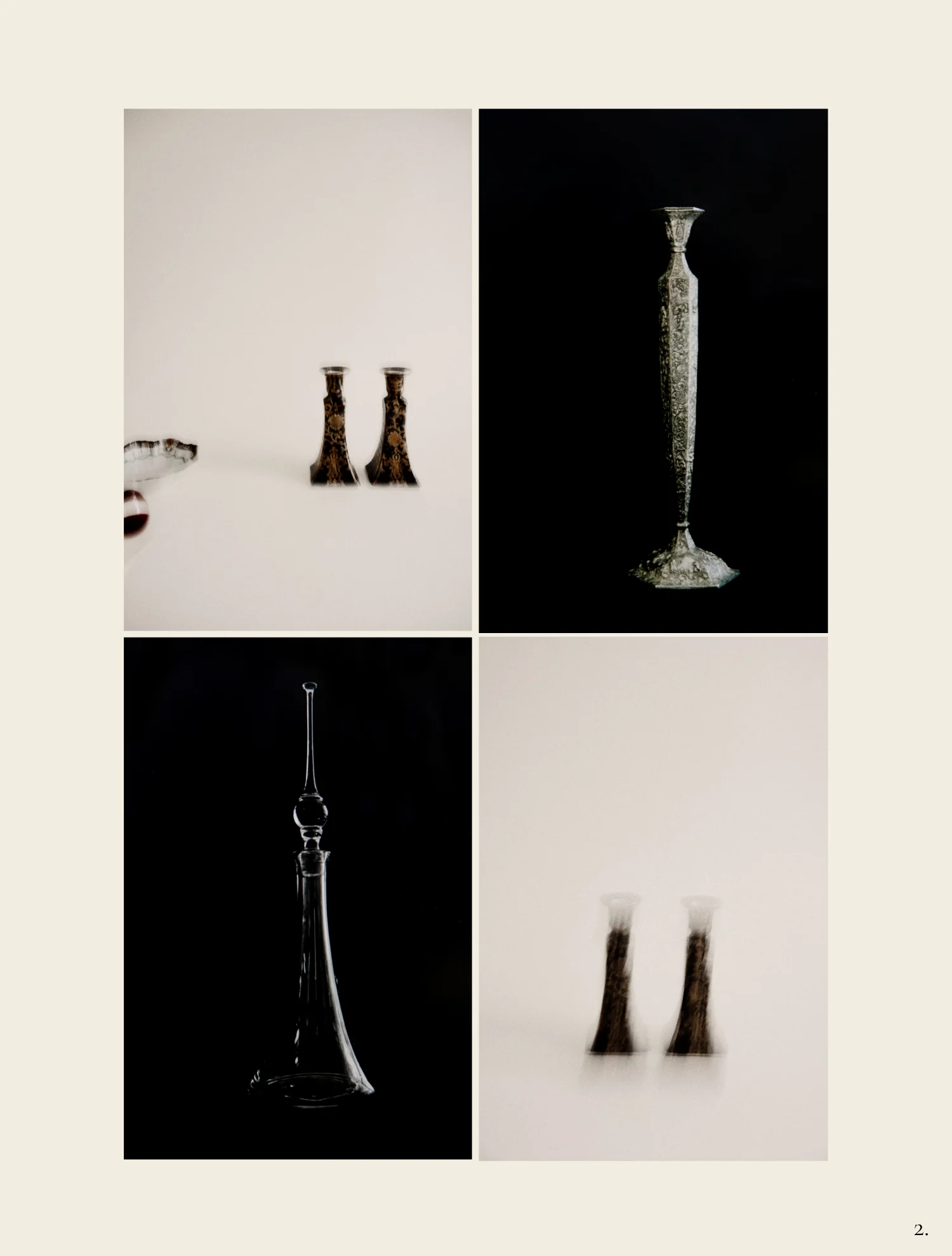 Hand-Painted Ceramic Candlestick Pair - Image 5